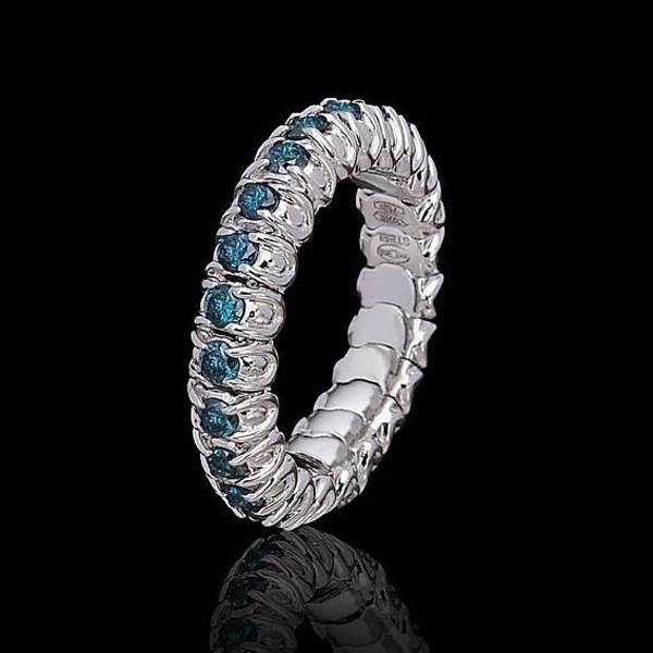 Anello con brillanti in argento