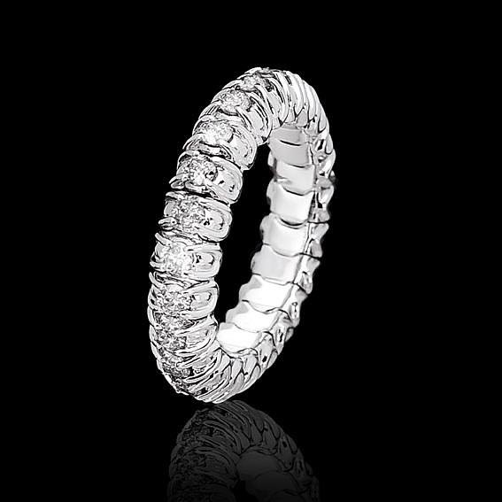 Anello con brillanti in argento